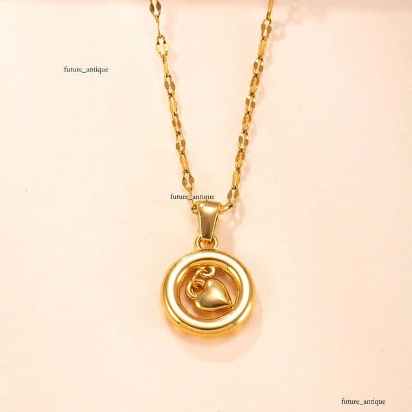 Single Pendant Cast Ring with Diamonds Sterling Silver 14K 18K Gold Necklace Accessories Light Luxury Fashion Titanium Steel DIY Jewelry Manufacturer