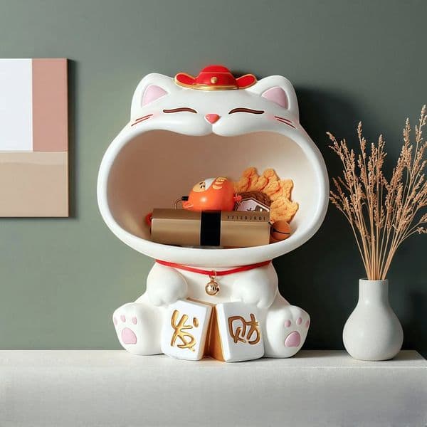 Entryway Decor Key Storage Lucky Cat Living Room Home Decoration Housewarming Home Gift 260321
