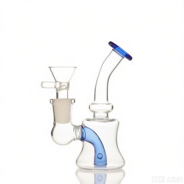 Colorful Travel Mini Glass Beaker tobacco Bongs 14mm Female Thick Glass Water oil burner Pipes with smoking oil banger or tobacco bowl