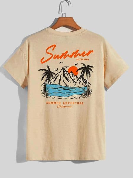 Summer Set Off Again Adventure California Mens T-Shirt Cotton Loose Tee Clothing Fashion Sweat Clothes Oversized Summer Tops 260321