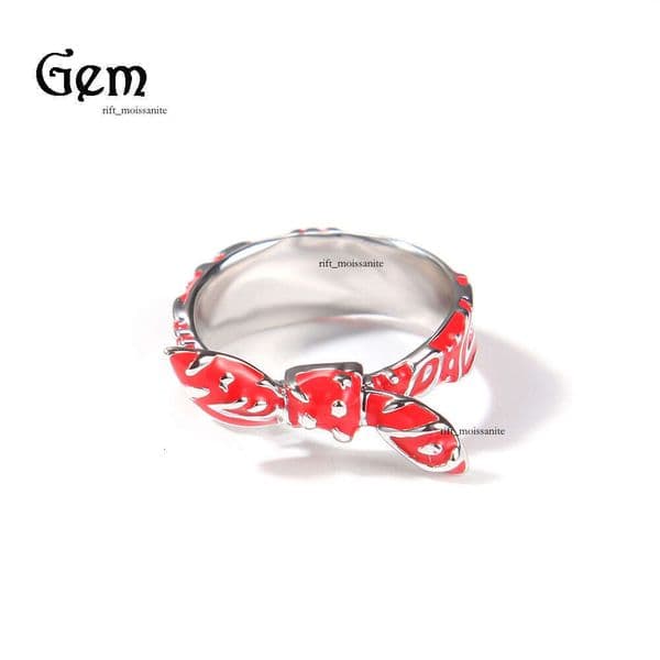 Moissanite Jewelry Hip Hop New Couple Silver Material Oil Drip Cashew Flower Creative Niche Ins Fashion Rings Wholesale