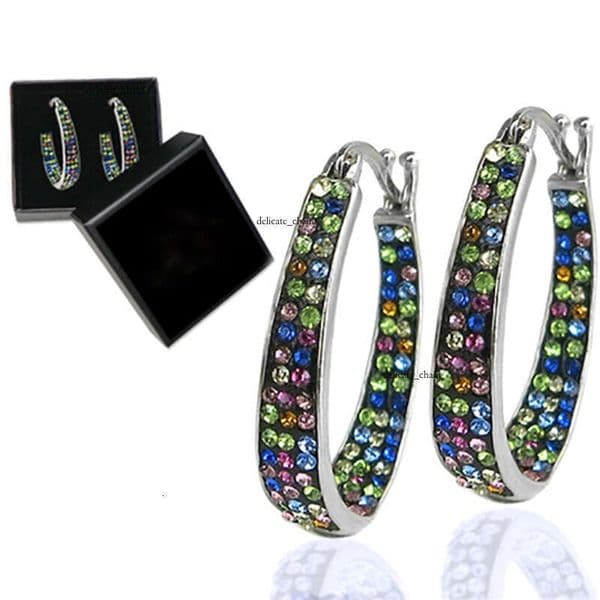 Pinduoduo New Earrings: Jewelry Colorful Ear Clips Fashionable Diamond-Embellished Women's Earrings Versatile Earrings Wholesale