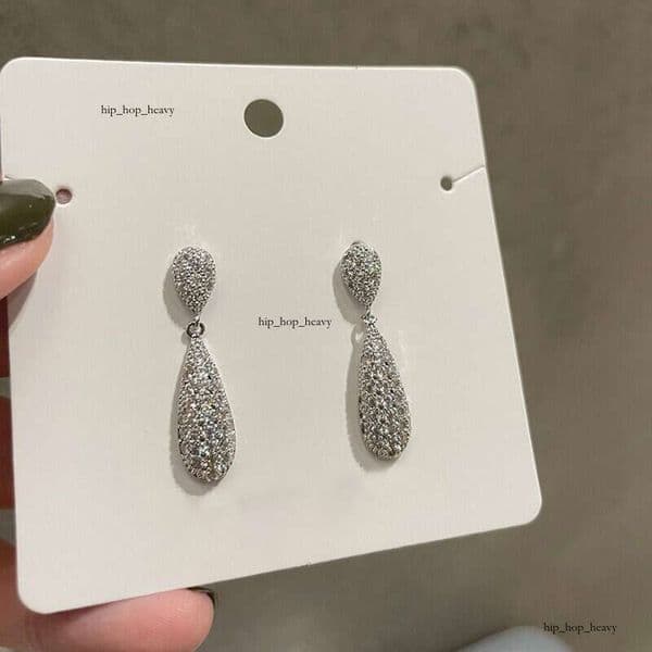 Korean-style pear-shaped Jewelry luxury palace new fashion earrings teardrop-shaped bridal dress earrings