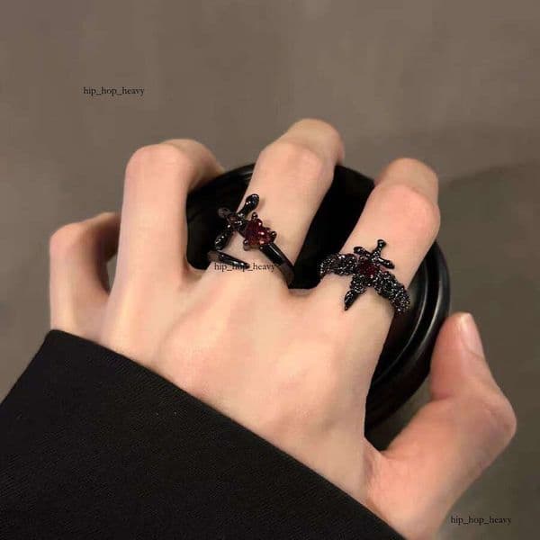 Taboo Love Villain Gun Black Female Dark Niche High-end Sense Sweet Cool Hot Girl Style Open Ring