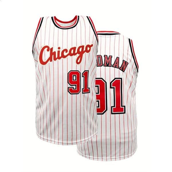 Mens 91 Basketball Sports Jersey Breathable Sleeveless Tank Top Embroidery Sweatshirt For Training Competition Uniforms 260320BANJIA