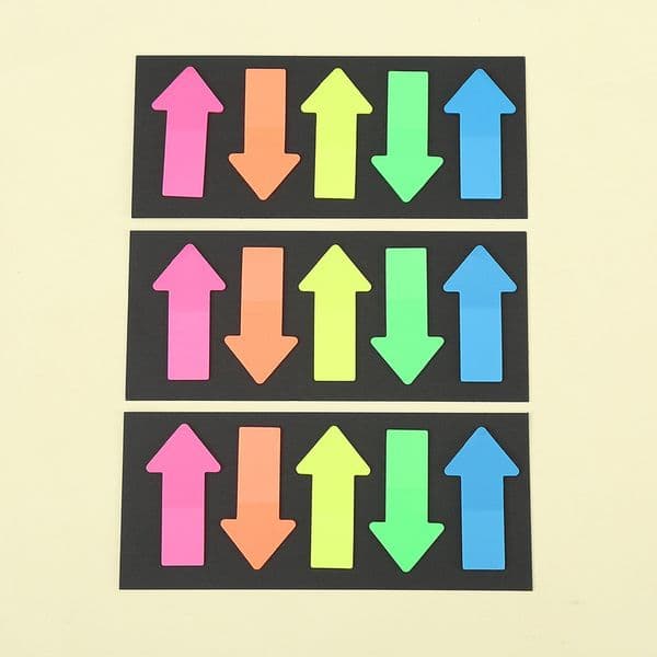 Creative Arrow-Shaped Transparent PET Sticky Notes, Index Tabs, Ins-Style Colorful Fluorescent Notes Wholesale