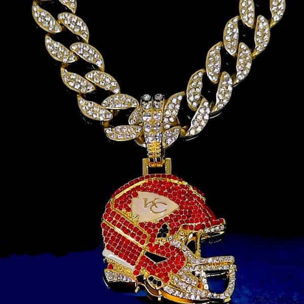 Jewelry Hip Hop style full-diamond Cuban chain tribal helmet pendant men's necklace 1688 alloy jewelry customization