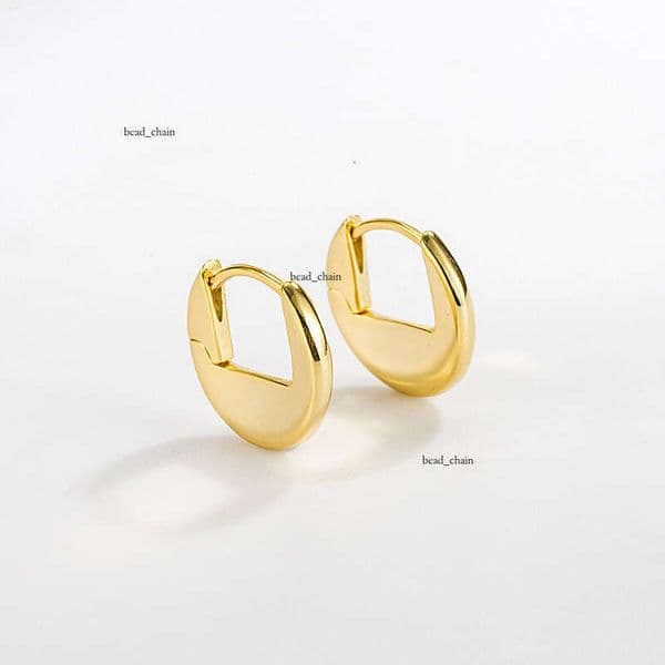 Luxury Jewelry ins minimalist style S925 sterling silver round hoop for women unique and creative Korean retro earrings wholesale
