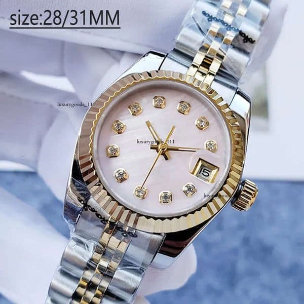 Orolorio Women watch 28/31MM Full Stainless steel Automatic Mechanical Luminous Waterproof Lady Wristwatches fashion clothes