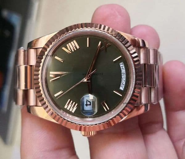 7 Colour Men Watche Men Watch Bpf Green Brown Champagne White Automatic 2813 Movement BP Everoe Time Day Date Roe Gold Crytal Chocolate factory