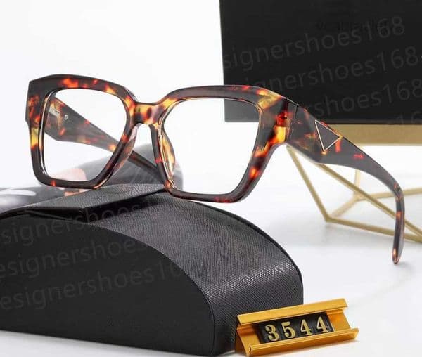 women Designer mens sunglasses luxury glasses Fashion square frame glasses Polarized Full Frame Triangle tag sun glasses Clear lens