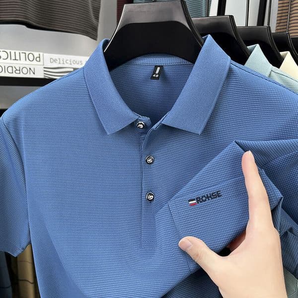 Summer New Men's Cotton Short-sleeve T-shirt High-end Polo Shirt With Turn-down Collar Loose Fit Designer T-shirt Polo Designer Hoodie Casual With Real Pockets