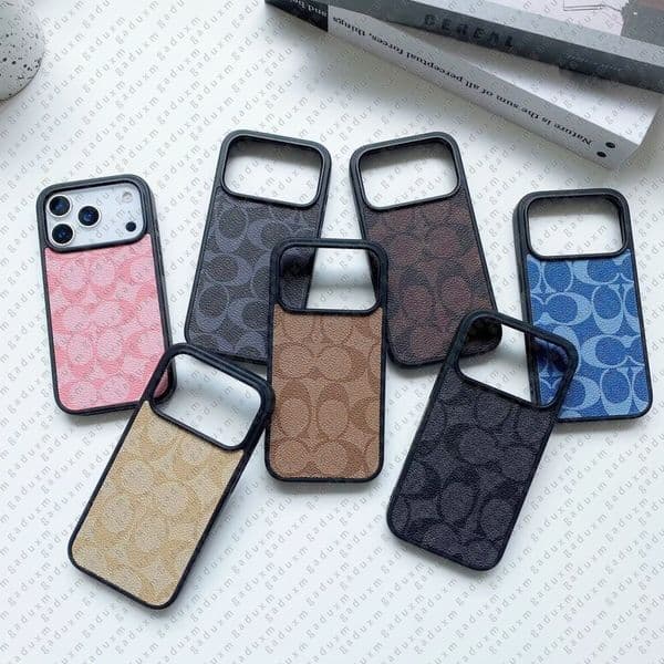 Quilted Designer Phone Case for Apple iPhone 17 16 Pro Max 15 Promax 14 13 12 11 Pro Luxury PU Leather Puffy Winter Nylon-padded Down Jacket Back Cover Funda Coque Black