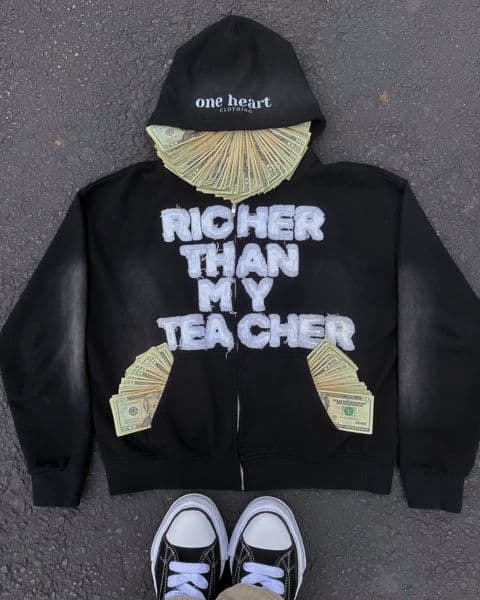 Y2k Retro Trendy Letter Embroidery Loose Hoodies High Street Couple Oversized Zip Up Hoodie Patchwork Sweatshirt Men Clothing 260321BJ
