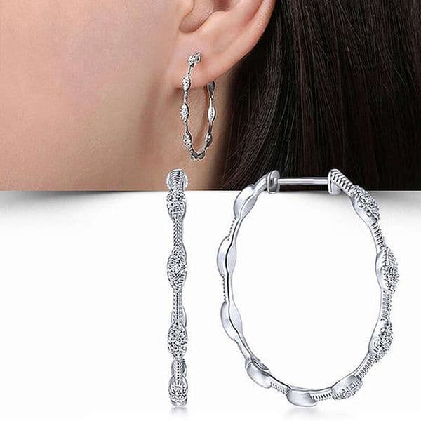 Instagram-style Asian-inspired marquise geometric earrings for women exaggerated and unique fashion earrings trending ring-shaped super popular item