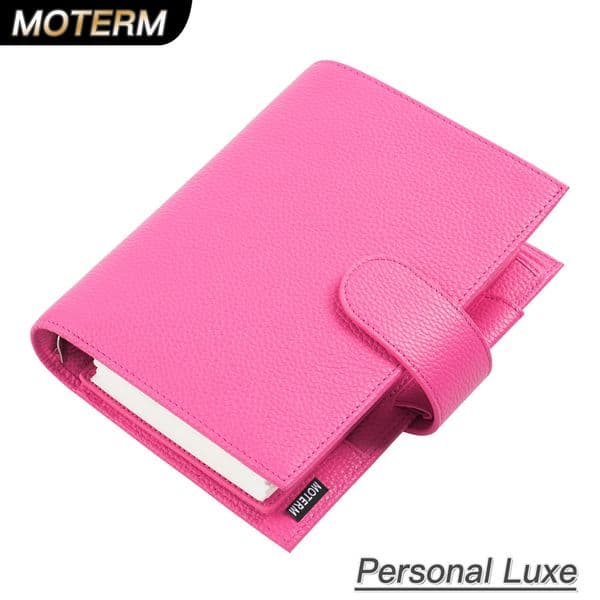 Moterm Luxe 20 Personal Size Planner with 30 MM Rings Binder Genuine Pebbled Grain Leather Notebook Diary Agenda Organizer 260321
