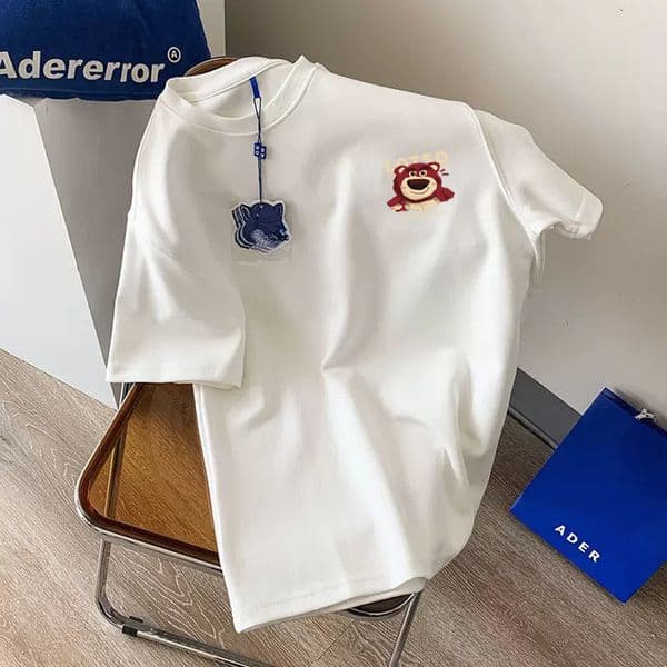 New Heavyweight Pure Cotton Textured Short-sleeve Designer T-shirt T-shirt For Women Summer Vintage High-end Polo Chic And Designer Hoodie Beautiful Couple's Top