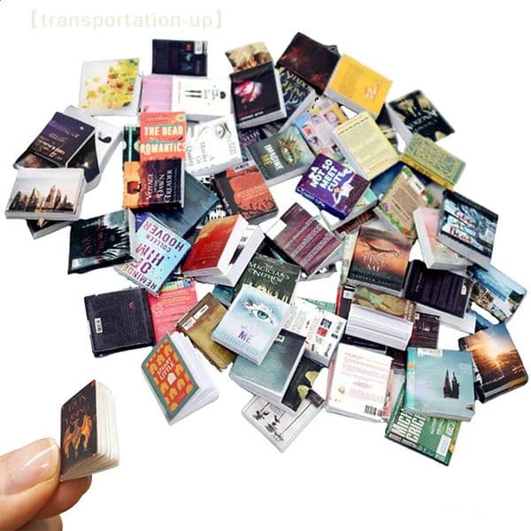 100PCS Random Miniatures Dollhouse Classical Mini Flip Books Notebook Furniture Decoration Doll Ornament Supplies 260321