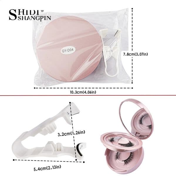 2 Pair high-quality Magnetic False Eyelashes 3D Makeup Eyelash Extension Tool Handmade Fluffy False Eyelashes Tweezer Set 260319