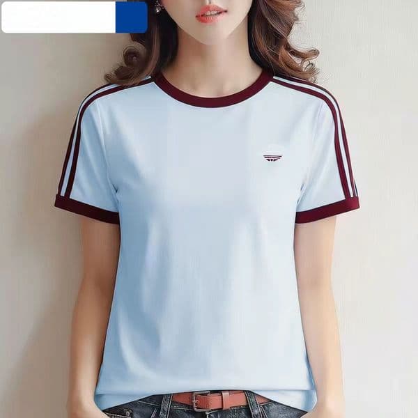 2026 Summer Fashion Women's sports T-shirt round neck casual female short sleeved breathable cotton training T-shirt sports top
