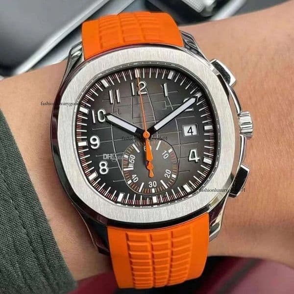 Mens Watches Mechanical Automatic Movement Timepiece - Rugged 42mm Waterproof Rubber Strap Watch for Fashion and Business