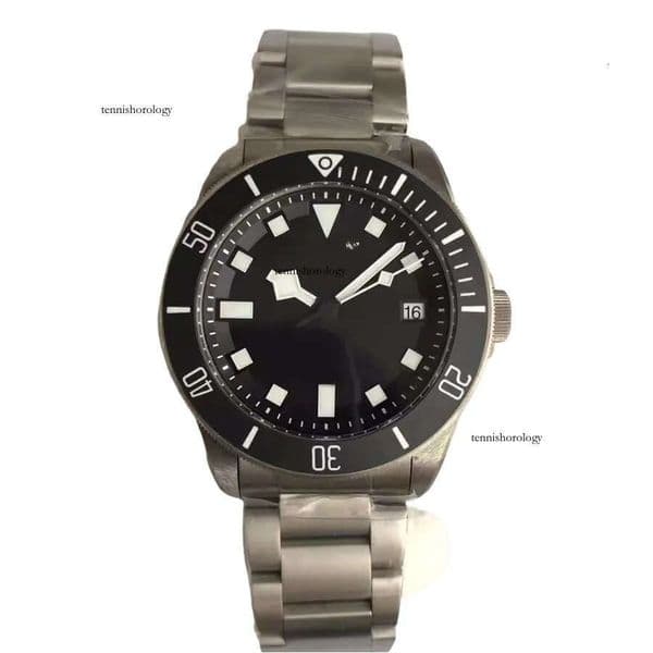 42MM T1 Automatic Hardlex Glass Pelagos Tough Mens Watches Black Rotatable Bezel White Number Scale Delicate Metallic Luster Wristwatches 6b