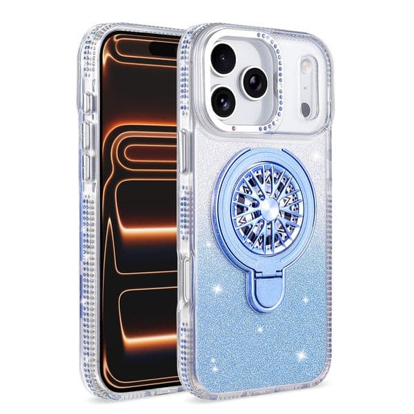 Rotatable Protective Cover Featuring Diamonds: Ideal Fit for iPhone 17 Pro Max Models