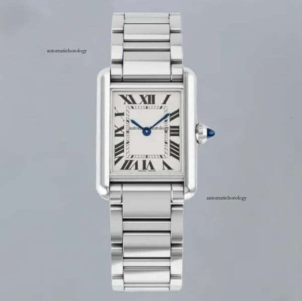 U1 Top-grade AAA Fashion Women Watch Quartz Movement Sier Lady Square Tank Watches Stainless Steel Original Clasp Casual Montre De Luxe Wristwatches ad