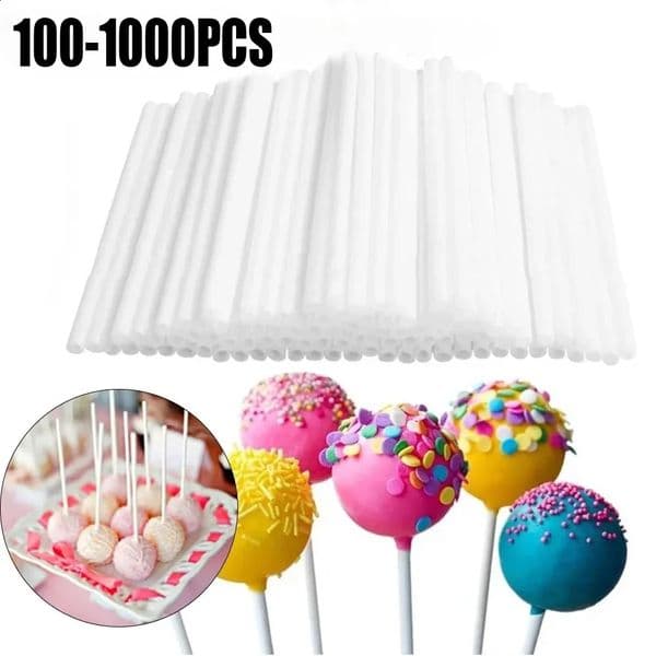 1001000pcs Hollow Plastic Lollipop Sticks for Lollipops Cake pop Accessories Desserts Pop Stand Holder 260312