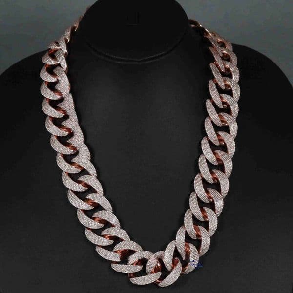 Designer Mens Jewelry Collection Crafted in 925 Sterling Silver Moissanite Round Cut Diamonds Hip Hop Chain with Vvs Clarity