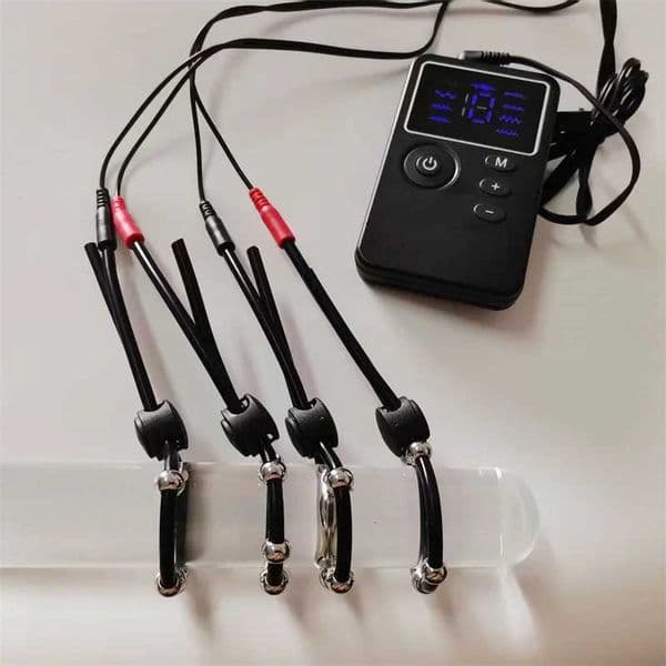 Male Testis Massage 8 Modes Electric Shock Silicone Cock Rings Penis Trainer Stimulation Sex Toys for Men Masturbation brandsofluxury_U5R5