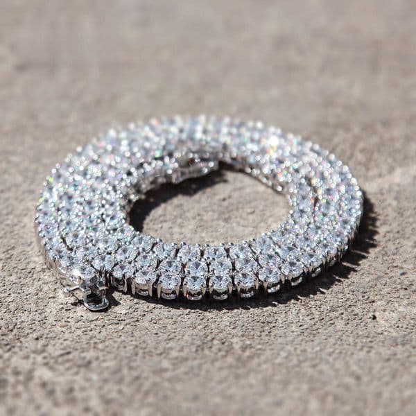 Style Personality Moissanite Tennis Chain for Men Hip-Hop Ice with VVS moissanite Versatile High-End Jewelry Necklace TennisChain