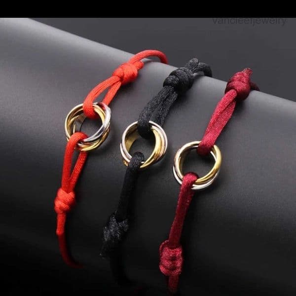 bracelet Mens womens Designer bracelet Fashion Trinity bracelet 316L Stainless Steel Trinity ring string Bracelet three Rings hand strap couple bracelets