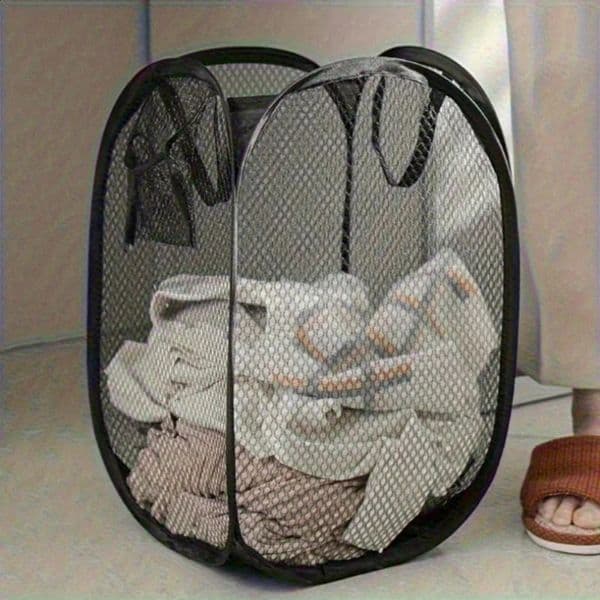 Collapsible Popup Mesh Laundry Basket Portable Clothes Hamper for Easy Washing and Storage of Dirty Socks Toys Sundries 260320