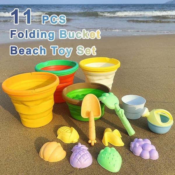 1/11PCS Children Fruit Beach Toy Summer Outdoor Games Sand Play Bucket Watering Bottle Shovel Kids Water Tool Giftrandom color 260319