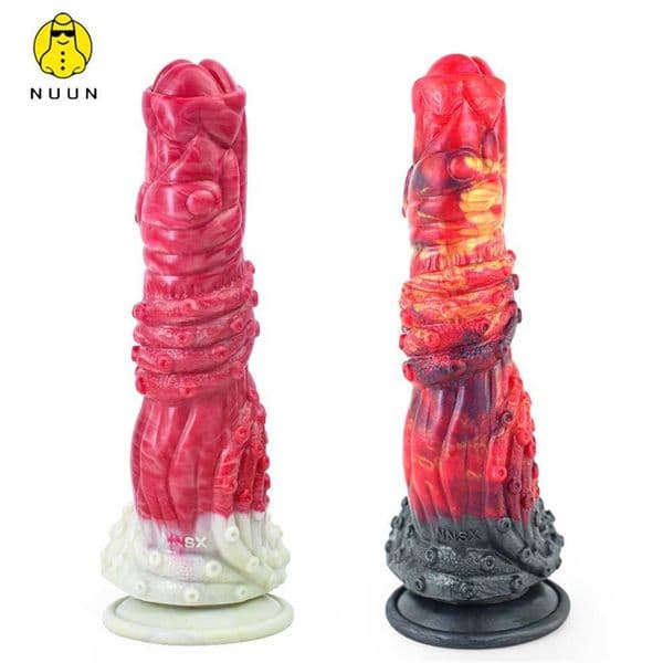 NUUN Octopus Tentacle Big Dildo With Sucker Buttplug Soft Crimson Anal Plug Women Anus Vagina Extender Foreplay Prostate Massage