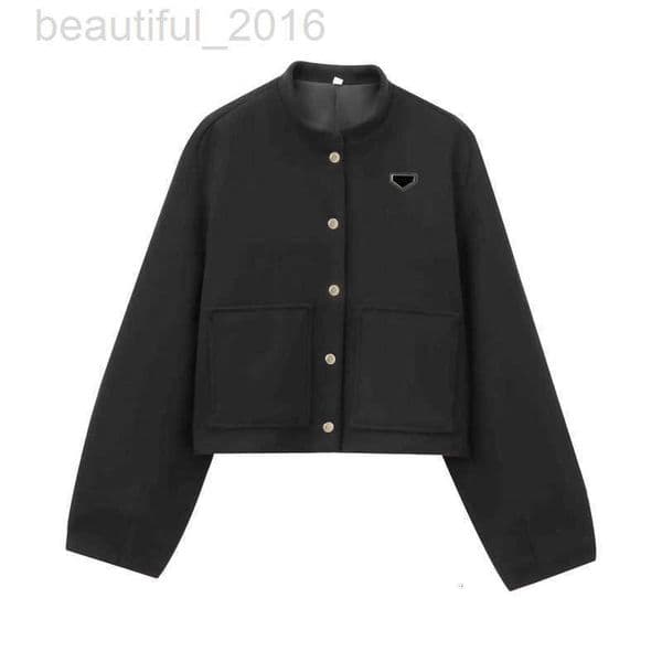 Women's Jackets designer womanShort Jacket with Patch Pocket Decoration OTMZ