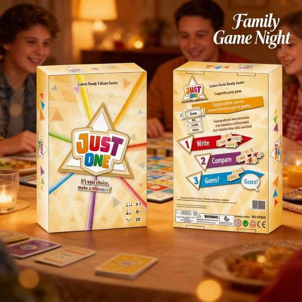 Just One Cooperative Board Game - Party Word Guessing Game for Families Friends3-7 Players Easy to Learn Award Winner T260321