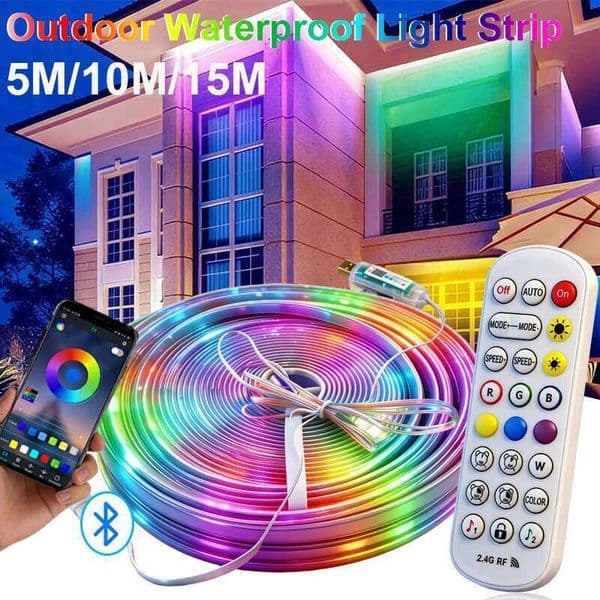 RGB-IC LED Strip Light with App/Remote Control Music Sync USB DC 5V Flexible Lamp Tape Waterproof For Indoor Outdoor Home Decor 26L0323