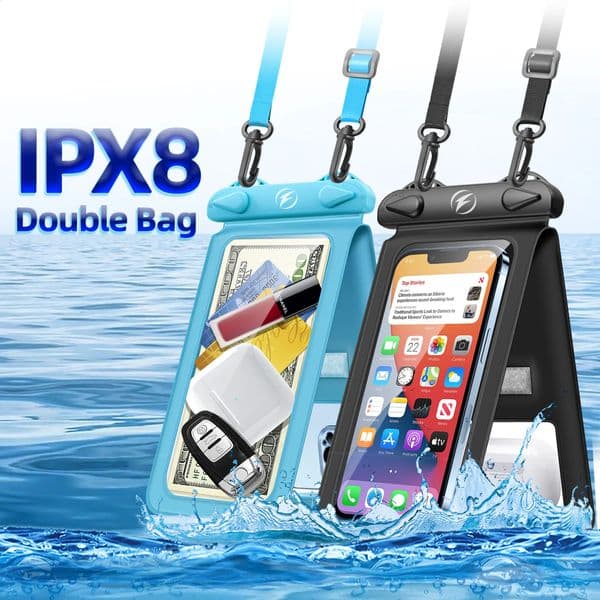 Waterproof Underwater PVC Package Pouch Diving Bags For iPhone Outdoor Mobile Phone Double Pocket Case For 260316