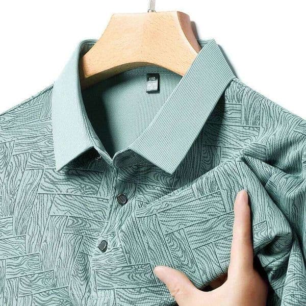 Summer New Men's Business Print Short Sleeved POLO Shirt Comfortable And Cool Casual Fashion T-Shirt
