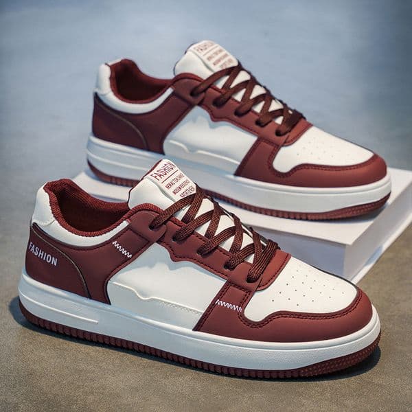 Fashion Shoes Sneakers Casual Walking Shoes Thick Sole Non-Slip Breathable PU Leather Streetwear Skate Shoes Men Women Shoes Youth Shoes Daily Wear Outdoor School