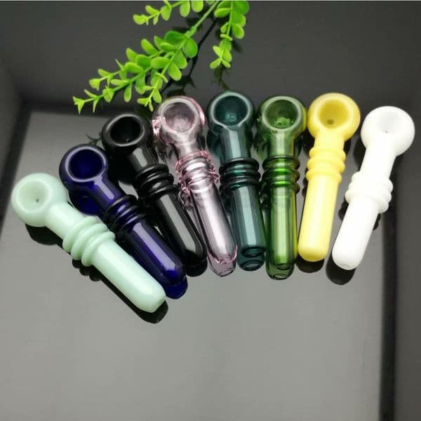 Smoking Pipes bongs Manufacture Hand-blown hookah Colored 3-wheel glass pipe