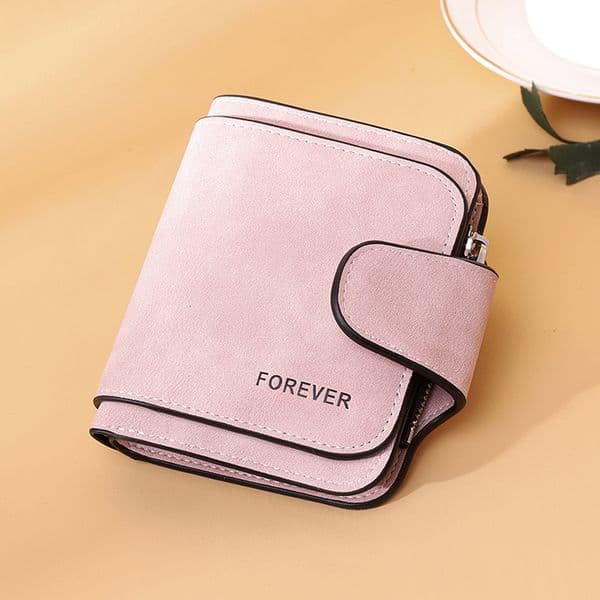 2025 New Women's Wallet Korean Style Buckle Frosted Leather Coin Purse Cute Fresh Coin Card Holder Student Wallet 180