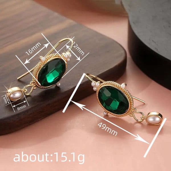 New Chinese Style Ancient-Inspired Pearl Women Glossy Three-Dimensional Accessories Elegant and Exquisite Earrings for Cheongsam