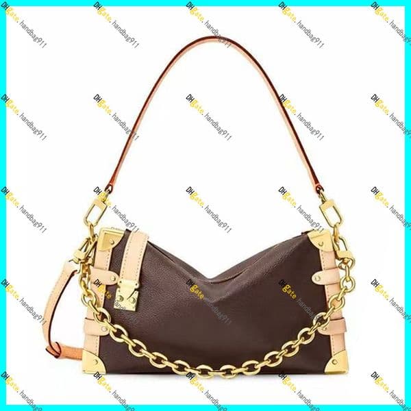 Women Side Trunk MM East West Chain Shoulder Bag Fashion Leather Handbag Retro Crossbody Purse Large Capacity Tote Bag Classic Lady Underarm Bag Gift M26226 M28385