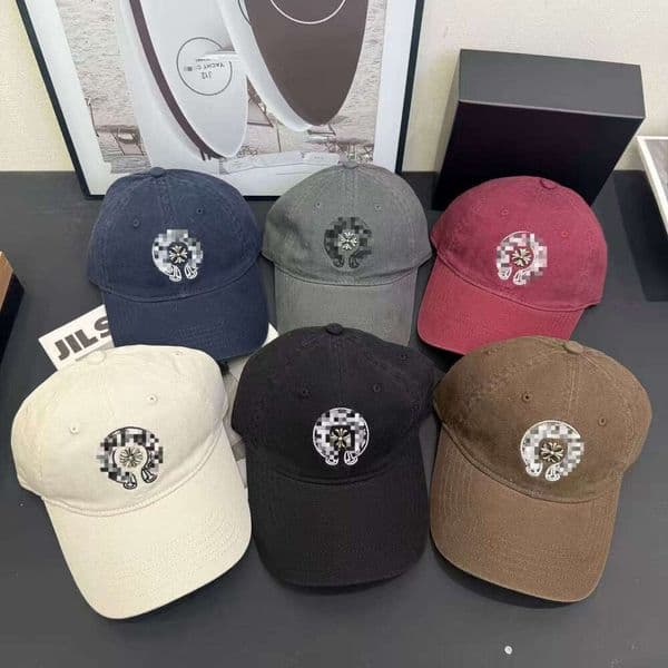 2026 New chrome hat cap Designer Luxury Brand cross logo Baseball Cap Makes Face Look Smaller Suitable For Both Men And Women In All Seasons Outdoor Sun Protection