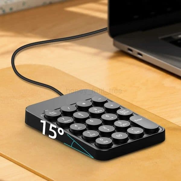 Portable 19 Keys Wired Number Keypad Slim Mini Number Pad Keyboard Multifunctional Digital Keyboard For Laptop PC Desktop H260323
