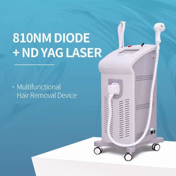 CE Approved 810 Diode Laser Fast Painless Hair Removal 2 Handles Q Switched Nd Yag Picosecond Laser All Colors Tattoo Removal Skin Whitening Equipment