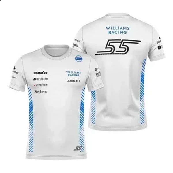 2025 Williams Team T-shirt Carlos Sainz Formula One Alex Alben 2025 T-shirt Men Women s Fans Shirt 3d Printed T-shirt 260317